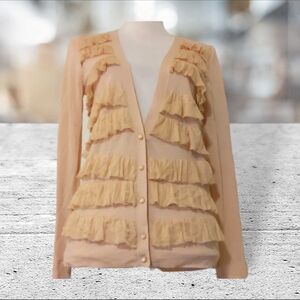 Club Monaco gorgeous wool and viscose button cardigan style top size M